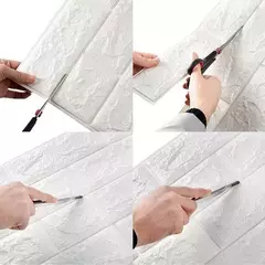 Kit 10 Painel 3D Auto Adesivo Tijolo 70x77cm – Fácil Aplicação, Sem Sujeira - COMERCIAL 21 IMP EXP 