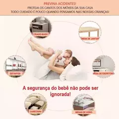 6 Protetor de Quina de Móveis Segurança Bebê – Silicone Transparente c/ Adesivo - loja online