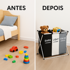Cesto Organizador Roupa Suja Dobrável Lavanderia Grande - loja online