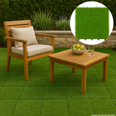 Tapete de Grama Artificial Modular 30x30cm – Alta Durabilidade, Drenagem e Aparência Natural na internet