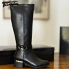 Bota Caña Alta Negra