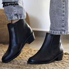 Bota Paula Negra con Abrigo - tienda online