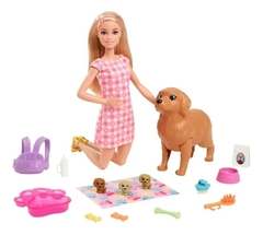 Muñeca Barbie Con Cachorros Recién Nacidos - Mattel. - comprar online