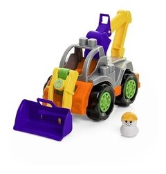 Camión Tractor Con Retro Excavadora Y Pala - Calesita.