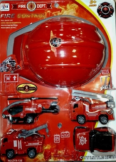 Kit Bombero Con Casco.