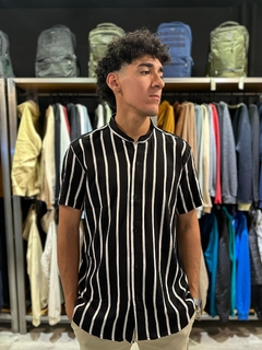 OM Camisa M/C Lino Blurred (CA0228)