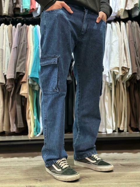 OM Pantalon denim Cargo DeepBlue (PA0736) - comprar online