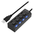 HUB USB 2.0 4 PUERTOS DINAX XD-018 CON CORTE DXHUB4P (20231)