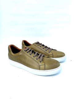 Zapatilla de cuero acordonada Roble (901) - comprar online