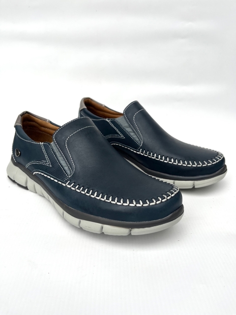 Náutico de cuero con elásticos Cavatini H (70-5127)