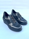 Zapatilla de cuero combinada Cavatini (40-2070)