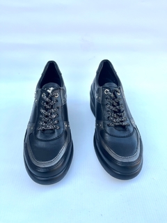 Zapatilla de cuero combinada Cavatini (40-2070) - Calzados Miguel Angel - Zapatos de cuero