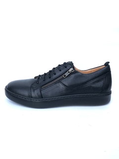 Zapatilla de cuero con cierre Kraim (Cagliari). - comprar online