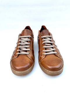 Zapatilla de cuero combinada Franco Pasotti (Romagna) en internet