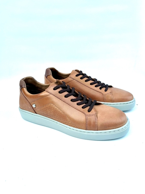 Zapatilla de cuero con cordones Cavatini H (70-5482)