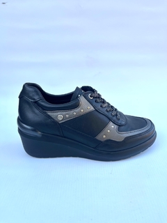 Zapatilla de cuero combinada Cavatini (40-2070) - comprar online