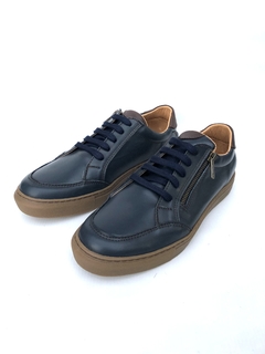 Zapatilla de cuero con cierre Kraim (R9) - comprar online