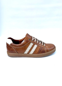 Zapatilla de cuero combinada Franco Pasotti (Romagna)
