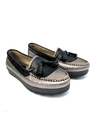 Mocasín de cuero combinado Perissinotto (117/2)