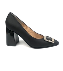 Stiletto de cuero con aplique Abel Mingrino (2960) - comprar online