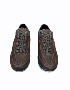 Zapatilla de cuero combinada Cavatini H (70-5106) - Calzados Miguel Angel - Zapatos de cuero