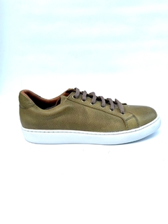 Zapatilla de cuero acordonada Roble (901)