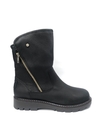 Bota de cuero con cierres Cavatini (42-4022)