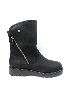 Bota de cuero con cierres Cavatini (42-4022)