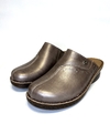 Zueco de cuero metalizado Cavatini (50-1672)