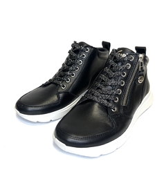 Zapatilla de cuero abotinada Cavatini (42-1419) - comprar online