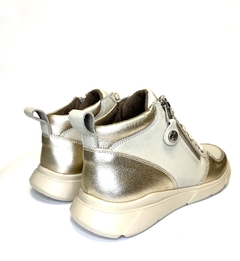 Zapatilla de cuero abotinada Cavatini (42-1419) - Calzados Miguel Angel - Zapatos de cuero