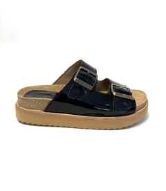 Chinela de cuero con hebillas Kraim (108/C) - comprar online