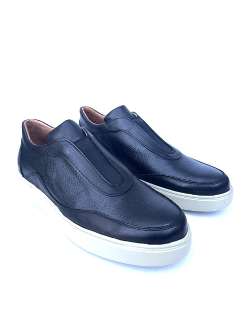 Zapatilla de cuero con elástico Talbot (28110).