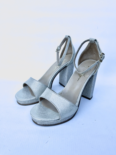 Sandalia de cuero con glitter Abel Mingrino (2914/1952)