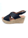 Sandalia de cuero con plataforma Fussbett (1309)
