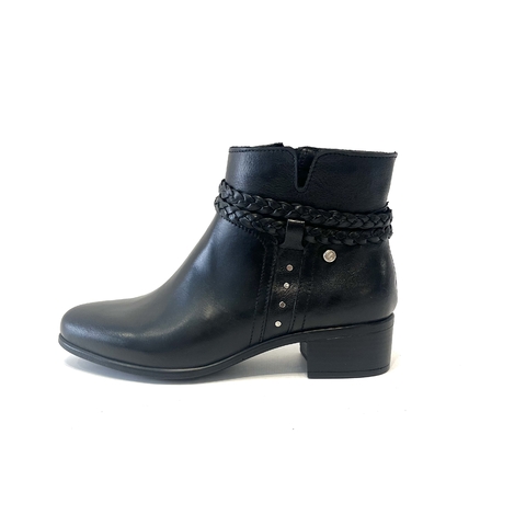 Bota de cuero Cavatini negro (42-3190)