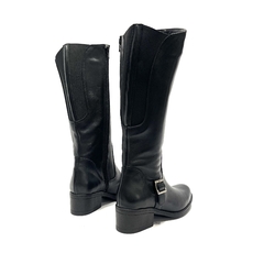 Bota texana caña alta de cuero Gravagna (802) negro - Calzados Miguel Angel - Zapatos de cuero
