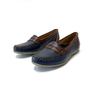 Mocasín de cuero Kalel (1913) azul/oxido.
