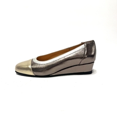 Clásico de cuero Kalel (56k) peltre-plata-champagne