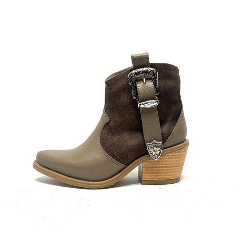 Bota texana de cuero Penelope (1871) visón - comprar online