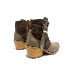 Bota texana de cuero Penelope (1871) visón - tienda online