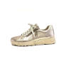 Zapatilla de cuero con cierre Cavatini (39-2611) oro claro