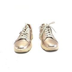 Zapatilla de cuero con cierre Cavatini (39-2611) oro claro en internet