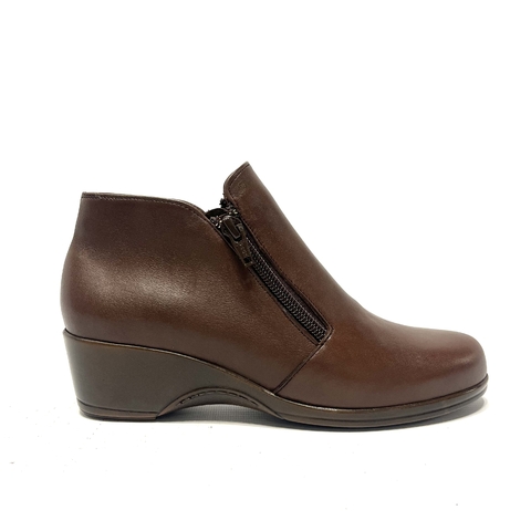 Botineta doble cierre de cuero Kalel (1147)