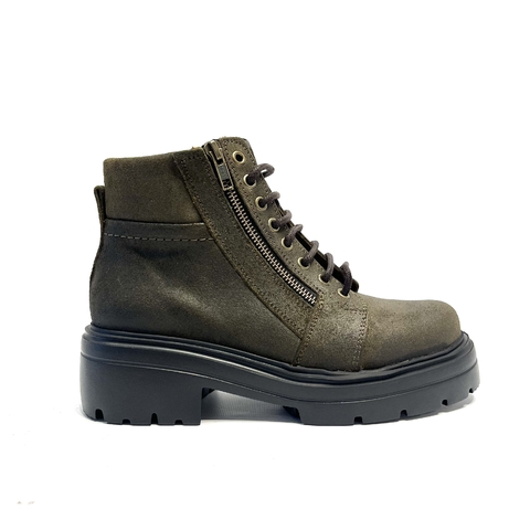 Borcego de cuero doble cierre Roble (CE3068) color verde