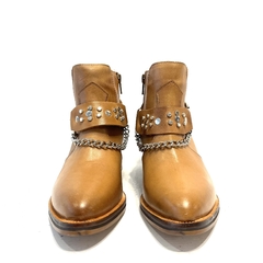 Bota texana de cuero Gravagna (4220) color suela - comprar online