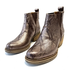 Botin de cuero doble elástico Gina Ferrari (1501) reptil en internet