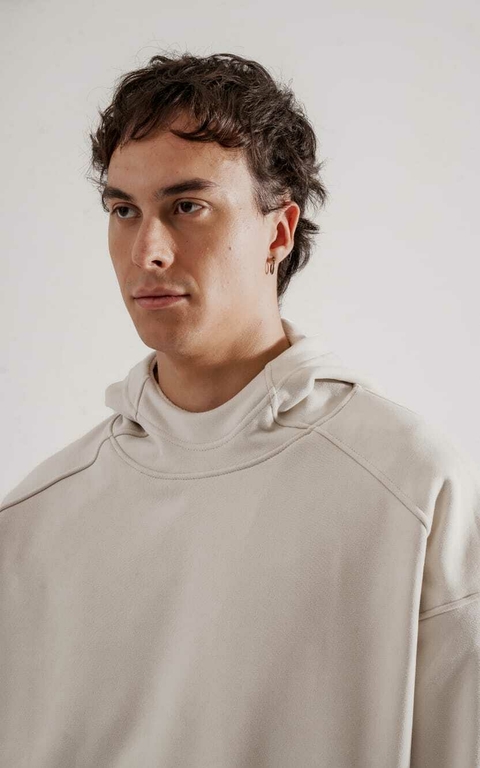 Buzo gamuzado boxy con capucha Dune