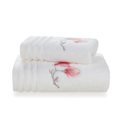 Jogo Lavabo e Rosto Trussardi 100% Algodão Le Magnolie na internet