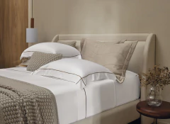 Jogo de Cama Trussardi 300 Fios Cetim 100% Bambu Girelli Nocciola